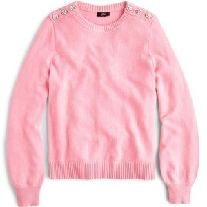 J. Crew jeweled crewneck sweater